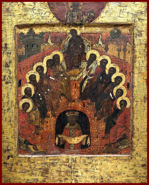 The Descent of the Holy Spirit Pentacost Orthodox icon