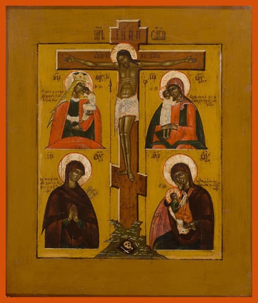 Four Part With Crucifixion - Icons