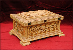 carved wood relic box orthodox