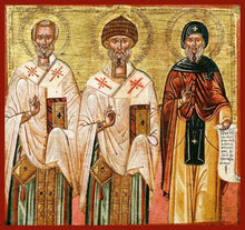 Load image into Gallery viewer, Sts. Nicholas Spyridon And Anthony The Great - Icons