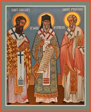 Load image into Gallery viewer, Three Pillars Of Orthodoxy: Sts. Photius Mark Of Ephesus And Gregory Palamas - Icons