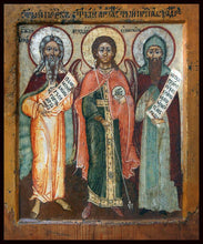 Load image into Gallery viewer, Sts. Alexander Oshevensky, Prophet Elijah and Archangel Michael Orthodox icon