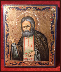 St. Seraphim of Sarov antique russian icon