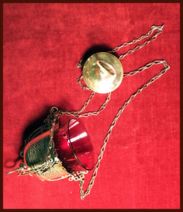 Antique Russian Orthodox Vigil Lamp, lampada