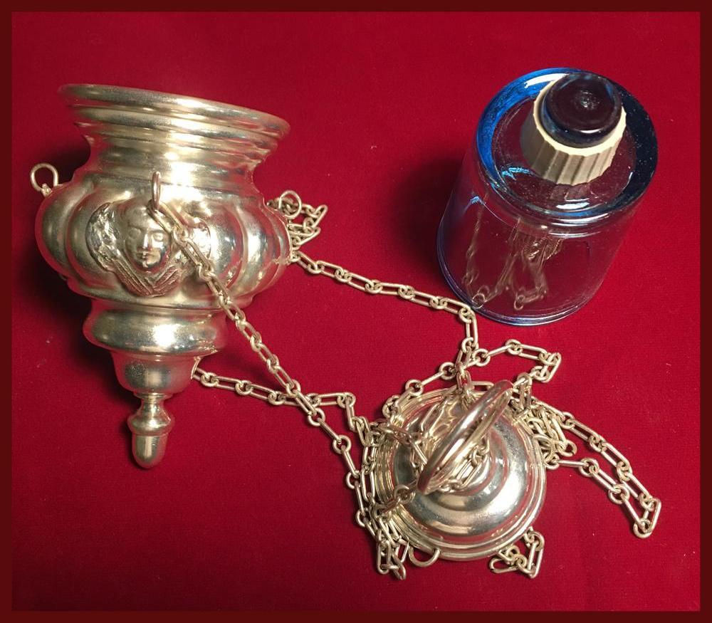 antique Russian vigil lampada