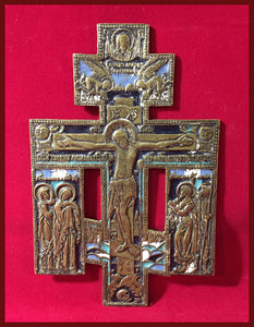 enameled Russian orthodox cross