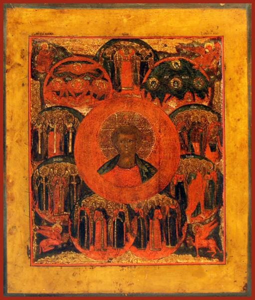 Christ Emmanuel With The Nine Ranks Of Angels - Icons