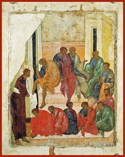 Christ Washing The Disciples Feet - Icons