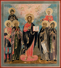 Load image into Gallery viewer, Christ with Selected Saints Orthodox Icon