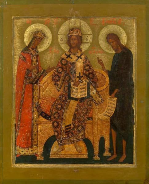 Deisis With Christ Enthroned - Icons