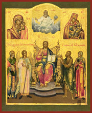 Load image into Gallery viewer, Christ Enthroned with Saints and Mother of God Orthodox Icon 