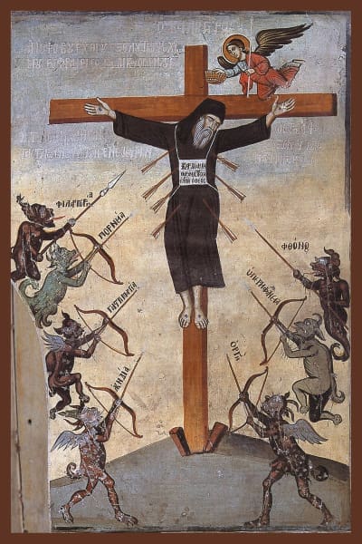 Depiction Of The Monastic Struggle - Icons