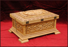 Load image into Gallery viewer, carved wood relic box orthodox