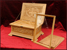 Load image into Gallery viewer, carved wood relic box orthodox