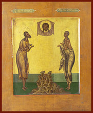 Load image into Gallery viewer, Sts. John the Forerunner and Mary of Egypt Russian orthodox icon
