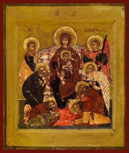 Mother Of God Enthroned With Saints - Icons