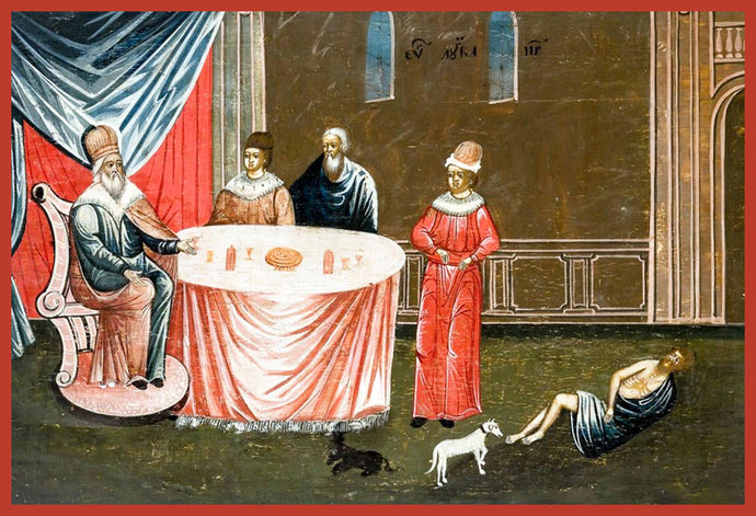 rich man and Lazarus Russian Icon