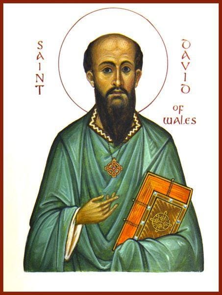 Icon of Saint David of Wales.