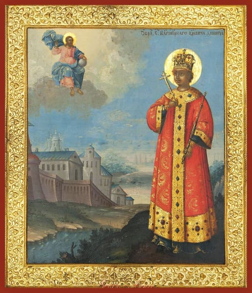 St. Dimitri of Moscow Orthodox mounted icon