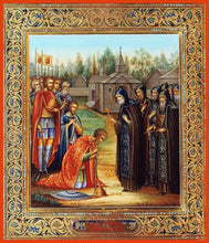 Load image into Gallery viewer, St. Sergius Of Radonezh Blessing The Holy Great Prince Dimitri Donskoy - Icons