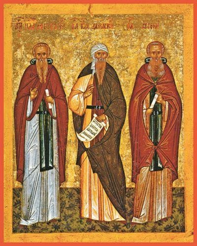 Sts. Arsenius The Great John Of The Ladder And John Of Damascus - Icons