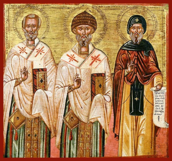 Sts. Nicholas Spyridon And Anthony The Great - Icons