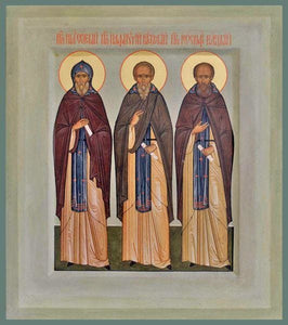 Sts. Nilus Of Sora Paphnutius Of Borovsk And Joseph Of Volokolmsk - Icons