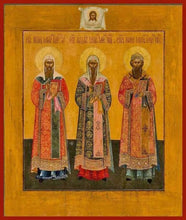 Load image into Gallery viewer, Sts. Peter Alexy And Jonah Metropolitans Of Moscow - Icons