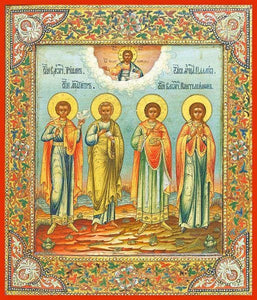 Sts. Peter Tryphon Panteliemon And Palegia - Icons