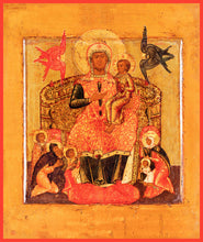 Load image into Gallery viewer, theotokos enthroned with saints orthodox icon