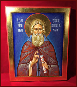 st Sergius painted icon