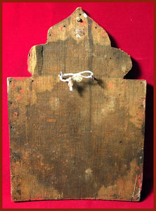 The Tri-Hypostatic Godhead and Saints antique Russian Icon