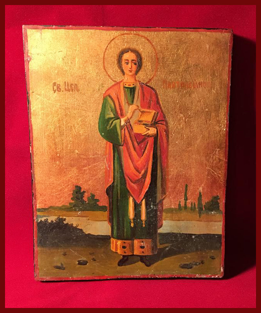 St. Panteliemon antique icon